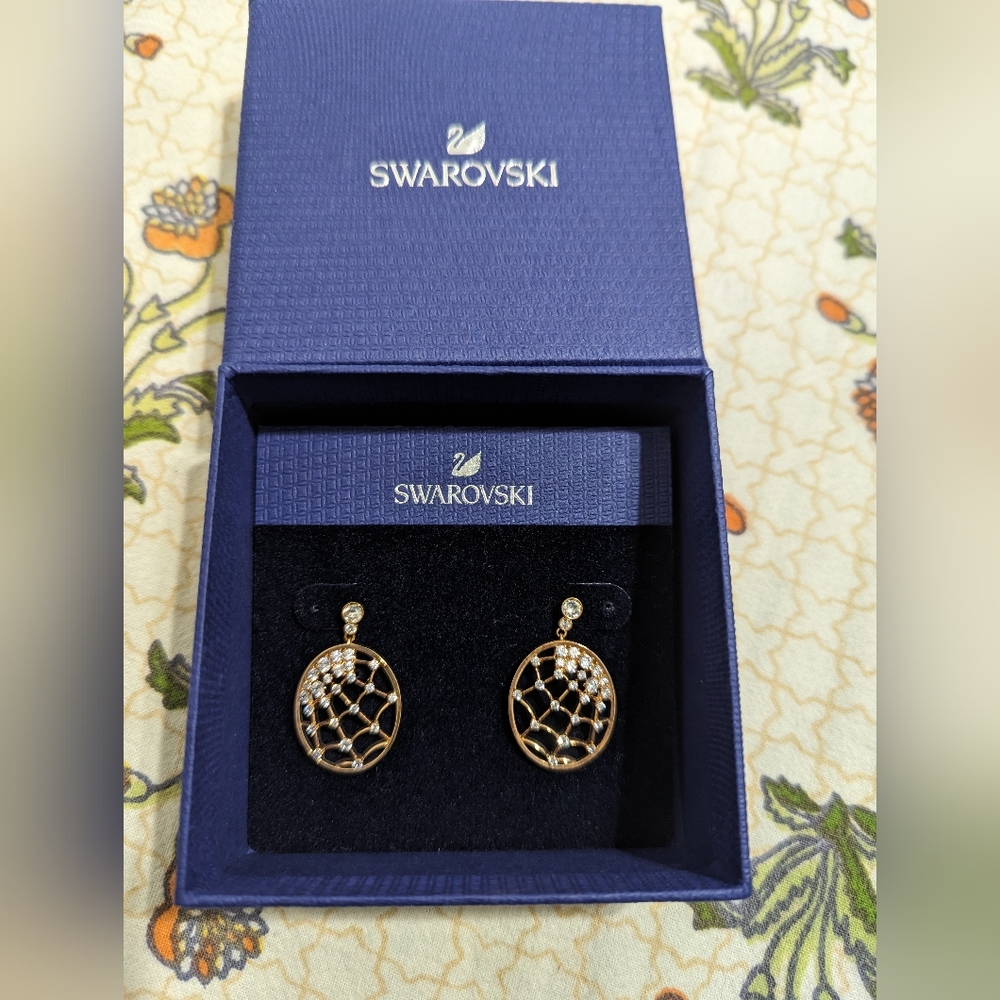 Swarovski Rose Gold drop earrings